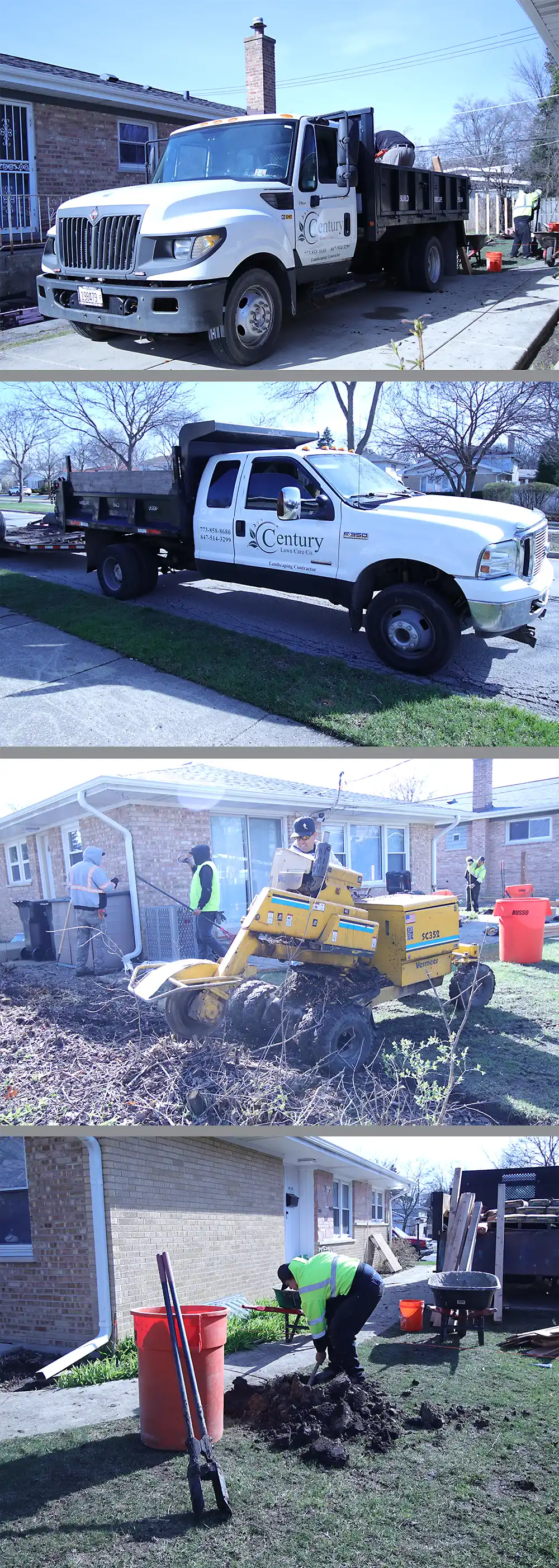collage of landscape work photos